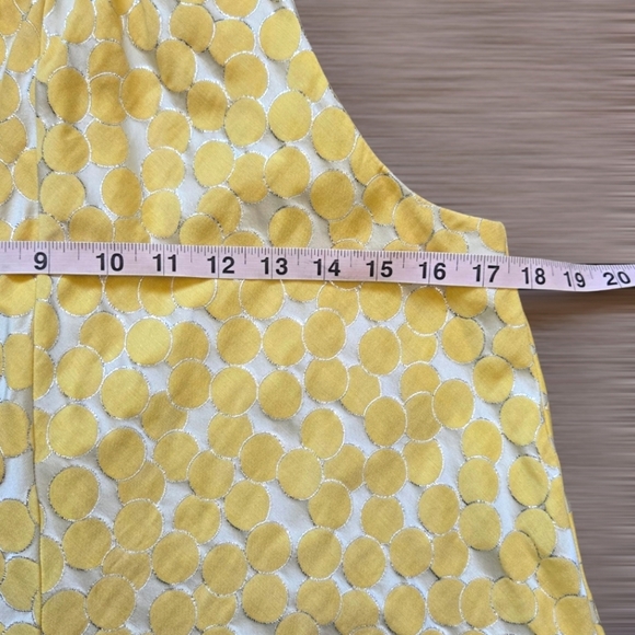 Corey Lynn Calter Suzi Rolled Collar Yellow Swing Dress Size 6 - Picture 11 of 14